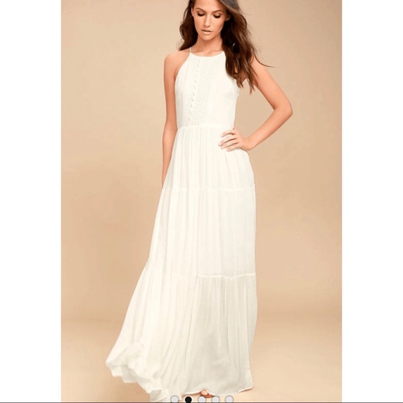 white embroidered maxi skirt